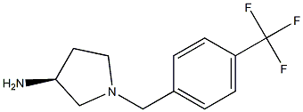 (3S)-1-[4-(trifluoromethyl)benzyl]pyrrolidin-3-amine Struktur