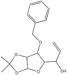 1-(6-Benzyloxy-2,2-dimethyl-tetrahydro-furo[2,3-d][1,3]dioxol-5-yl)-prop-2-en-1-ol Struktur