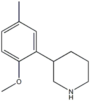 3-(2-methoxy-5-methylphenyl)piperidine Struktur