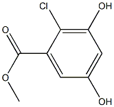 2-CHLORO-3,5-DIHYDROXYBENZOIC ACID METHYL ESTER Struktur