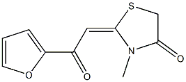 2-[2-(2-FURYL)-2-OXOETHYLIDENE]-3-METHYL-1,3-THIAZOLIDIN-4-ONE Struktur