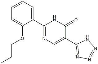 2-(2-n-Propoxyphenyl)-5-(5-1H-tetrazolyl)pyrimidin-4(3H)-one Struktur