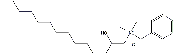 N-(2-Hydroxytetradecyl)-N,N-Dimethyl Benzenemethanaminium Chloride Struktur