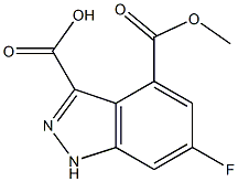 6-FLUORO-4-METHOXYCARBONYLINDAZOLE-3-CARBOXYLIC ACID Struktur