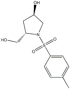 (2S,4R)-2-HYDROXYMETHYL-4-HYDROXY-1-TOSYLPYRROLIDINE Struktur