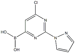 2-(1H-PYRAZOL-1-YL)-6-CHLOROPYRIMIDINE-4-BORONIC ACID Struktur