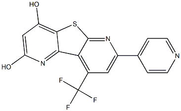 7-(4-pyridinyl)-9-(trifluoromethyl)pyrido[2',3':4,5]thieno[2,3-b]pyridine-2,4-diol Struktur