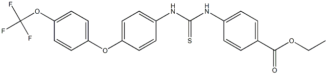 ethyl 4-[({4-[4-(trifluoromethoxy)phenoxy]anilino}carbothioyl)amino]benzoate Struktur