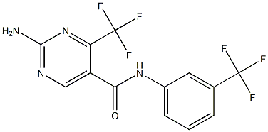 N5-[3-(trifluoromethyl)phenyl]-2-amino-4-(trifluoromethyl)pyrimidine-5-carboxamide Struktur