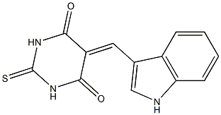 5-(1H-indol-3-ylmethylidene)-2-thioxohexahydropyrimidine-4,6-dione Struktur