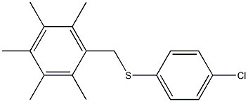 1-{[(4-chlorophenyl)thio]methyl}-2,3,4,5,6-pentamethylbenzene Struktur