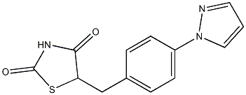 5-[4-(1H-pyrazol-1-yl)benzyl]-1,3-thiazolane-2,4-dione Struktur