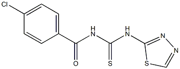 N-(4-chlorobenzoyl)-N'-(1,3,4-thiadiazol-2-yl)thiourea Struktur