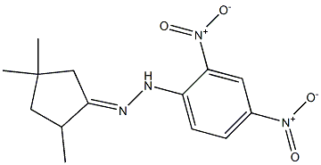 2,4,4-trimethylcyclopentan-1-one 1-(2,4-dinitrophenyl)hydrazone Struktur