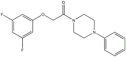 2-(3,5-difluorophenoxy)-1-(4-phenylpiperazino)-1-ethanone Struktur