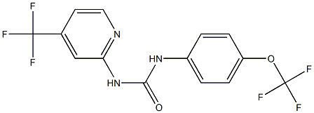 N-[4-(trifluoromethoxy)phenyl]-N'-[4-(trifluoromethyl)-2-pyridyl]urea Struktur