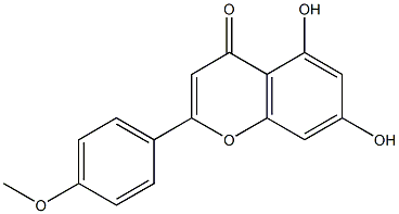 5,7-dihydroxy-2-(4-methoxyphenyl)-4H-chromen-4-one Struktur