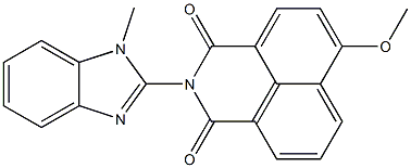 6-methoxy-2-(1-methyl-1H-benzo[d]imidazol-2-yl)-2,3-dihydro-1H-benzo[de]isoquinoline-1,3-dione Struktur