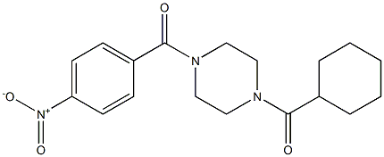 [4-(cyclohexylcarbonyl)piperazino](4-nitrophenyl)methanone Struktur