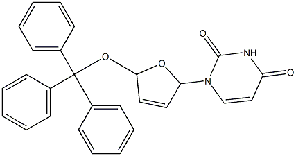 1-[5-(trityloxy)-2,5-dihydro-2-furanyl]-2,4(1H,3H)-pyrimidinedione Struktur