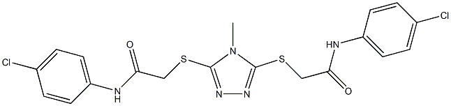 N1-(4-chlorophenyl)-2-[(5-{[2-(4-chloroanilino)-2-oxoethyl]thio}-4-methyl-4H-1,2,4-triazol-3-yl)thio]acetamide Struktur