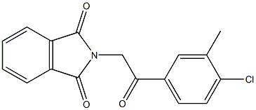 2-[2-(4-chloro-3-methylphenyl)-2-oxoethyl]isoindoline-1,3-dione Struktur