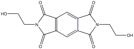 2,6-di(2-hydroxyethyl)-1,2,3,5,6,7-hexahydropyrrolo[3,4-f]isoindole-1,3,5,7-tetraone Struktur