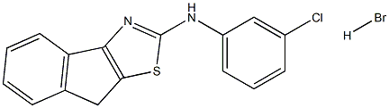 N2-(3-chlorophenyl)-8H-indeno[1,2-d][1,3]thiazol-2-amine hydrobromide Struktur