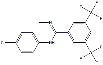 N-(4-chlorophenyl)-N'-methyl-3,5-bis(trifluoromethyl)benzenecarboximidamide Struktur