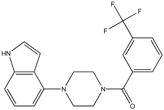 [4-(1H-indol-4-yl)piperazino][3-(trifluoromethyl)phenyl]methanone Struktur