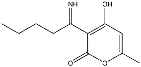 4-hydroxy-6-methyl-3-(propylethanimidoyl)-2H-pyran-2-one Structure