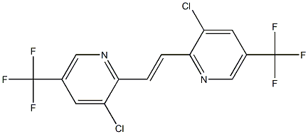 3-chloro-2-{(E)-2-[3-chloro-5-(trifluoromethyl)-2-pyridinyl]ethenyl}-5-(trifluoromethyl)pyridine Struktur