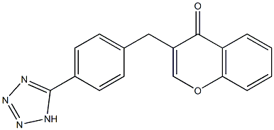 3-[4-(1H-1,2,3,4-tetraazol-5-yl)benzyl]-4H-chromen-4-one Struktur