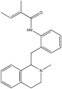 N1-{2-[(2-methyl-1,2,3,4-tetrahydroisoquinolin-1-yl)methyl]phenyl}-2-methylbut-2-enamide Struktur