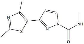 N1-methyl-3-(2,4-dimethyl-1,3-thiazol-5-yl)-1H-pyrazole-1-carboxamide Struktur