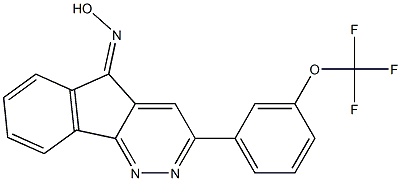 3-[3-(trifluoromethoxy)phenyl]-5H-indeno[1,2-c]pyridazin-5-one oxime Struktur