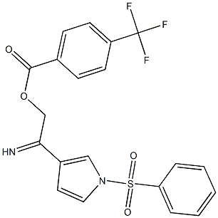 1-(phenylsulfonyl)-3-({[4-(trifluoromethyl)benzoyl]oxy}ethanimidoyl)-1H-pyrrole Struktur