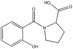 1-(2-hydroxybenzoyl)pyrrolidine-2-carboxylic acid Struktur