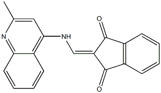 2-{[(2-methyl-4-quinolinyl)amino]methylene}-1H-indene-1,3(2H)-dione Struktur