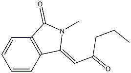 2-methyl-3-[(Z)-2-oxopentylidene]-1H-isoindol-1(2H)-one Struktur