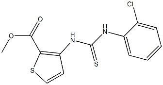 methyl 3-{[(2-chloroanilino)carbothioyl]amino}thiophene-2-carboxylate Struktur