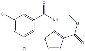 methyl 2-[(3,5-dichlorobenzoyl)amino]thiophene-3-carboxylate Struktur