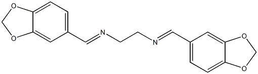 N1,N2-di(1,3-benzodioxol-5-ylmethylidene)ethane-1,2-diamine Struktur