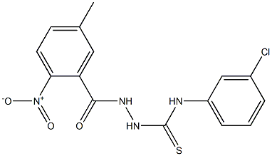 N1-(3-chlorophenyl)-2-(5-methyl-2-nitrobenzoyl)hydrazine-1-carbothioamide Struktur