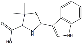 2-(1H-indol-3-yl)-5,5-dimethyl-1,3-thiazolane-4-carboxylic acid Struktur