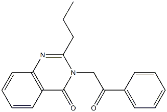 3-(2-oxo-2-phenylethyl)-2-propyl-4(3H)-quinazolinone Struktur