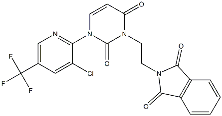 2-{2-[3-[3-chloro-5-(trifluoromethyl)-2-pyridinyl]-2,6-dioxo-3,6-dihydro-1(2H)-pyrimidinyl]ethyl}-1H-isoindole-1,3(2H)-dione Struktur