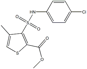 methyl 3-[(4-chloroanilino)sulfonyl]-4-methylthiophene-2-carboxylate Struktur