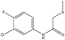 N1-(3-chloro-4-fluorophenyl)-2-(methylthio)acetamide Struktur