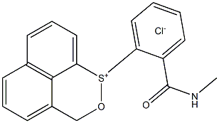 1-{2-[(methylamino)carbonyl]phenyl}-3H-naphtho[1,8-cd][1,2]oxathiin-1-iumc hloride Struktur